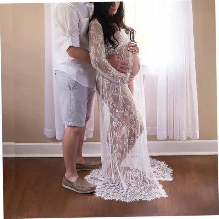 Robe de maternit robe longue de maternit en dentelle robe de