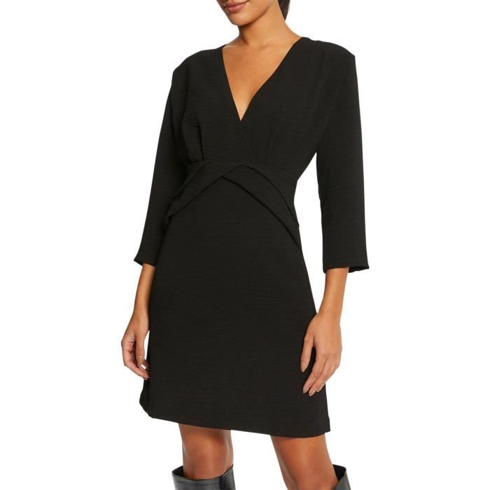 Robe noire courte droite cheap