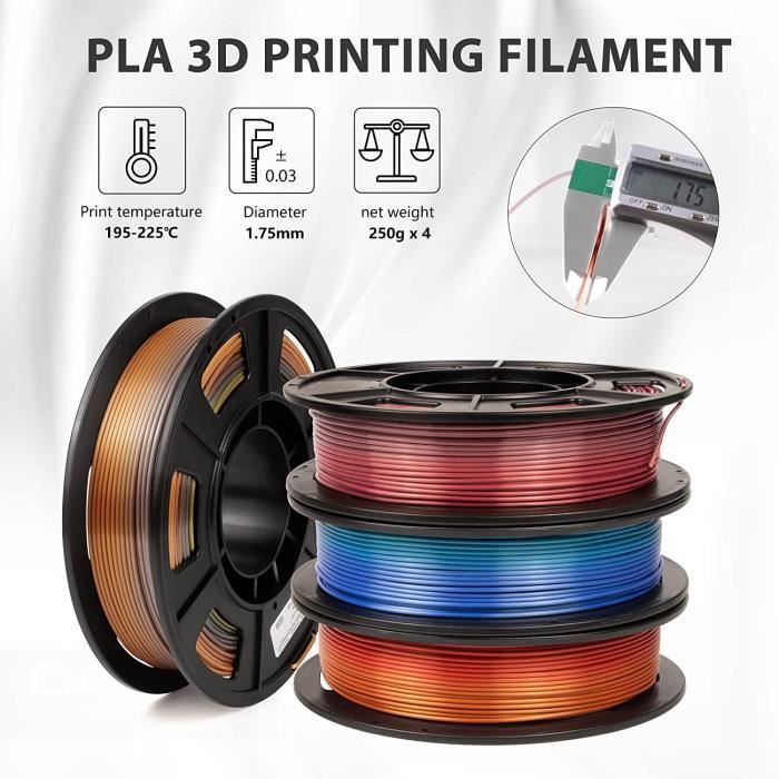 Impression 3D filament d'imprimante 3D PLA 1,75 mm de couleurs