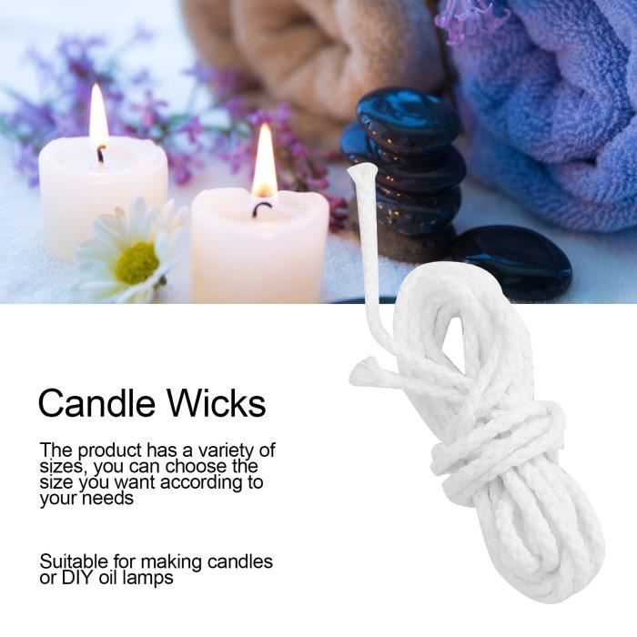 Mèches De Bougie - VVIKIZY - Coton Tressé - 2 Pièces - 2,6 Mm - Bonne Absorption D'huile