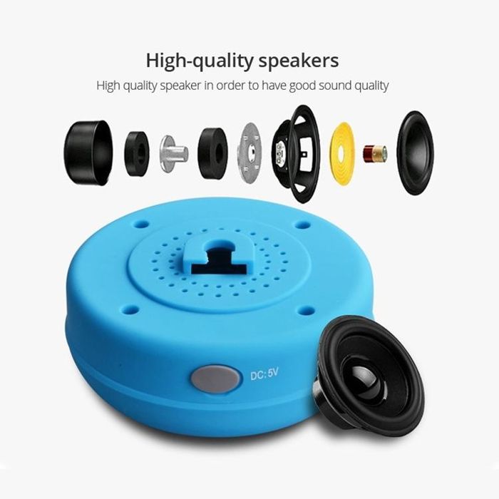 enceinte-portable-bluetooth-ronde-kit-main-libre-ventouse-waterproof