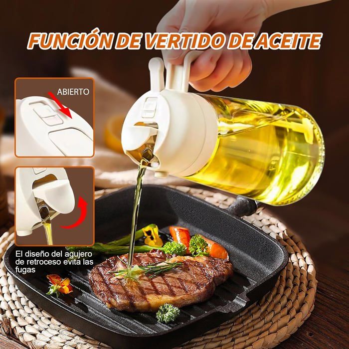 Vaporisateur D'huile Et Vinaigre - Flacon Pulvérisateur En Verre Avec Graduation - Pour Cuisson, Salades, Dosage Précis Sans Gaspillage