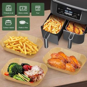 Moule Air Fryer,2 Pièces Moule Silicone Air Fryer pour Moulinex Easy Fry Dual 5,2/3,1 L,pour Philips Dual Basket Airfryer série - Electroménager