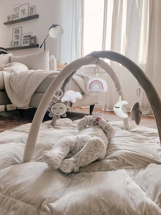 Tapis De Jeu Bébé 0-6 Mois Avec Arche Réglable - Multifonctionnel Pour Développement Cognitif - Gymnase Bébé