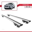 Pour Hyundai IX35 2010-2015 HOOK Barres de Toit Railing Porte-Bagages de voiture Avec verrouillable Alu Gris-0