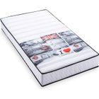 BLUE MOON Matelas mousse 90x190 cm LONDON - Mousse profilée 5 zones de confort - Soutien ferme - epaisseur 15 cm - Fabriqué en Belgique