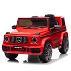 LALAHO Voiture Electrique pour Enfant 12V, effets sonores et Lumineux, Mercedes-Benz G63 - 110 x 69 x 56,5 cm Rouge