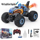 NAPASA Voiture telecommandée Enfant Tout-Terrain,RC Monster Truck échelle 1:16 Jouet véhicule avec pulvérisation brumisation Musique