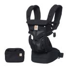 Ergobaby Porte Bebe Omni 360 Ergonomique et Physiologique pour Nouveau né, Cool Air Dorsale et Ventral, Onyx Noir