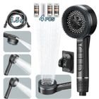 PDZZZD Pommeau de douche avec 4 filtre + Flexible de douche 1,5m + Support, Haute Pression Économique douche salle de bain Anti-calcaire