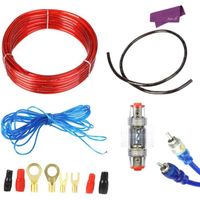 YUNIQUE FRANCE 1 Pièce 1500W Car Wire Cabling Amplificateur Subwoofer Audio Installation Kit 8GA Power Cable 60 AMP Fuse Holder