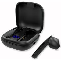 Ecouteur Bluetooth NOIR Drop Sound 5.0 - Waterproof, Contrôle tactile, Son puissant, indicateur batterie 12h, box rangement