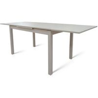 Table de salle à manger extensible - DMORA - Couleur frêne blanc - Rectangulaire - Contemporain - Design