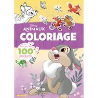 Hemma - Disney Animaux  Coloriage avec plus de 100 stickers  Livre de coloriage avec stickers  Dès 4 ans -  - Collectif