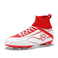 Chaussures de Football Homme highTop Spike-OOTDAY- Crampons Profession Athlétisme Entrainement Chaussures de Sport-Rouge