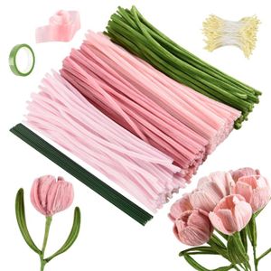 400 Pcs Fil Chenille, Kit Bouquet Cure Pipe Chenille, Chenille Loisir