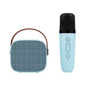 Micro karaoké avec haut-parleur intégré BT/MP3, bleu KM01