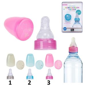 Dolls House Miniature Nursery Set Accessoire de Bébé Bouteilles /& Sucette Rose