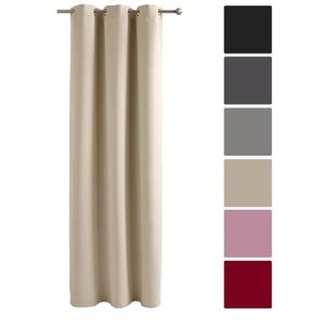 Rideau Occultant A Oeillets 140x260 Cocoon Gris Clair