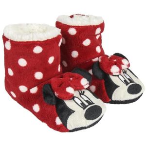 ESPADRILLE Chausson Botte MINNIE Enfant Fille - Noeud Rouge/Blanc - Mousse EVA