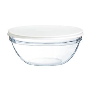SALADIER Saladier en verre + couvercle blanc 17 cm - Empilable - Luminarc