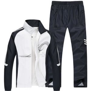 SURVÊTEMENT Survêtement de sport pour hommes - Grande taille - Manches longues - Noir