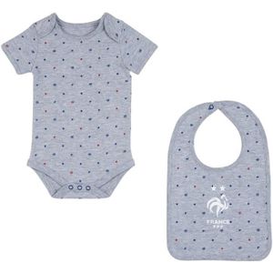 TENUE DE FOOTBALL Body + bavoir bébé garçon FFF - Collection officie