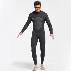 Maillot De Bain Homme Manches Longues – Haut De Combinaison Noir En Polyester – Taille Régulière