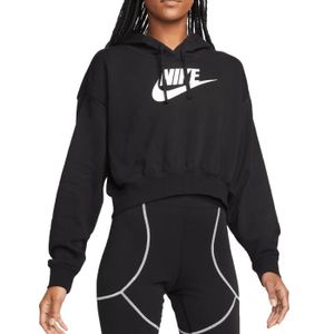 SWEATSHIRT Nike Sweat à Capuche pour Femme Oversized Crop Club Fleece Noir DQ5850-010