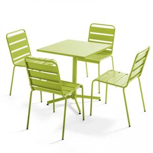 Ensemble table et chaise de jardin Ensemble table et chaises - OVIALA - Table carée 7