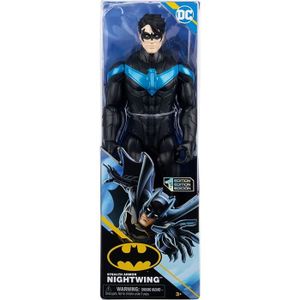 FIGURINE - PERSONNAGE Figurine Nightwing 30 cm Costume noir et Bleu Articulee DC Collection Batman Set Personnage 30cm Super Heros 1 Carte Tigre