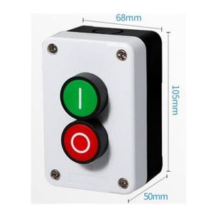 INTERRUPTEUR 2 and 0 -Interrupteur à bouton étanche,démarrage et arrêt automatique,boîtier de commande à main industriel avec symbole de flèche