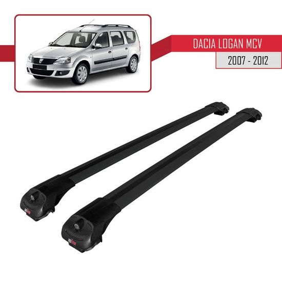 Barres De Toit Acier Pour Dacia Logan I (2004-2012) - Noir, Toit Normal, 50kg
