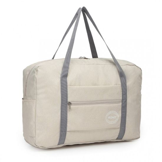 Sac De Voyage Pliable Léger 46x32 Cm - Polyester Imperméable, Sangle Pour Valise, Idéal Week-end, Sport, Plage