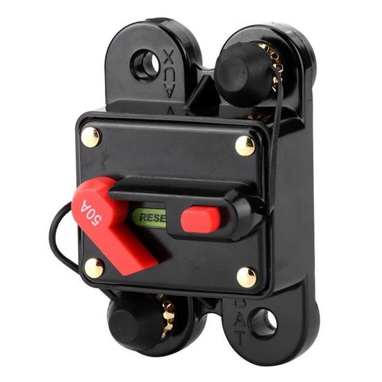 Disjoncteur Automatique Réarmable 12V - 10 à 50A - Pour Installation électrique Voiture/camping-car - Neuf