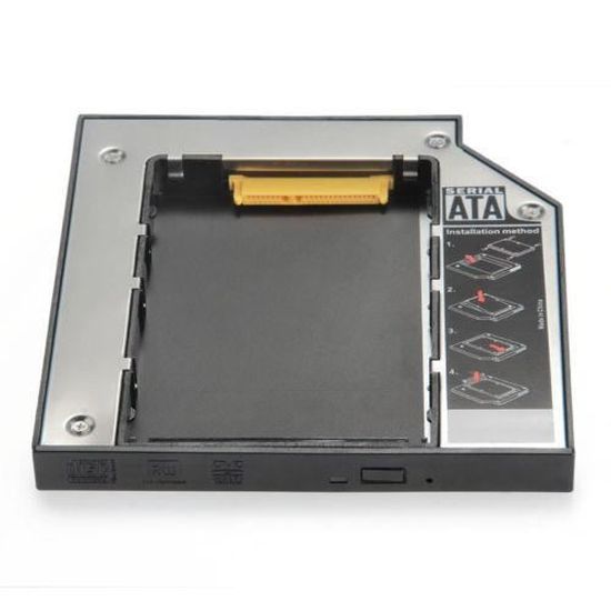 2.5 12.7mm SATA HDD Caddie Caddy Rack Disque Dur pour CD-DVD-ROM