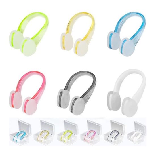 Lot De 6 Pinces Nez Natation Silicone – Étanches, Ergonomiques, Avec Boîte De Rangement – Adultes Et Enfants, Protection Bactérienne