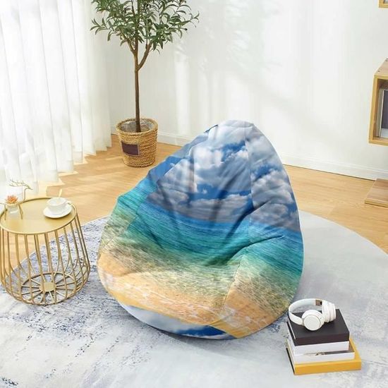 Pouf Poire Géant Sans Remplissage - Taille S/M/L, Housse Velours Côtelé, Pour Salon Et Extérieur