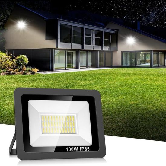 100W Projecteur LED Extérieur, YIQIBRO 10000 LM Eclairage Extérieur LED,IP67  Spot Led Extérieur Blanc Froid231 - Cdiscount Maison