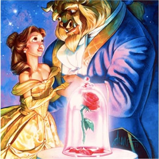 ABEUTY Peinture par numéros à faire soi-même pour adultes et enfants, roses dans un dôme en verre, La Belle et la Bête, rose enchantée, 40,6 x 50,8 cm (cadre en bois, panda mignon ABEUTY Peinture par numéros à faire soi-même pour adultes et enfants, roses dans un dôme en verre, La Belle et la Bête, rose enchantée, 40,6 x 50,8 cm (cadre en bois, panda mignon