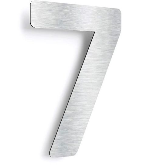 Numéro de maison 2 – acier inox – résistant aux intempéries – avec matériel  de montage – plaque signalétique – N.02.E : : Bricolage