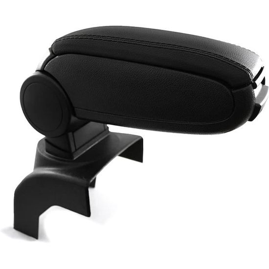 Accoudoir Central Universel Coulissant Pour Voiture - Cuir Noir, Réglable En Hauteur, Marque Boloromo