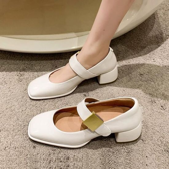 MissHeel Plateforme Mary Janes Escarpins à talons hauts Boucles en
