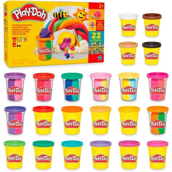 Play-Doh 8 Pots Couleurs Arc-en-Ciel - Jeu Éducatif pour Enfants dès 2