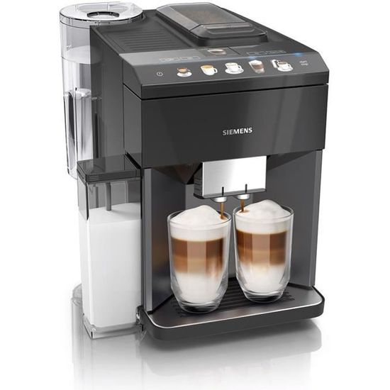 SIEMENS EQ.500 Machine à café 1500W -Carafe à lait 0,7L intégrée-9 programmes-3 temp.-Réservoir eau 1,7L - iAroma - Noir laqué