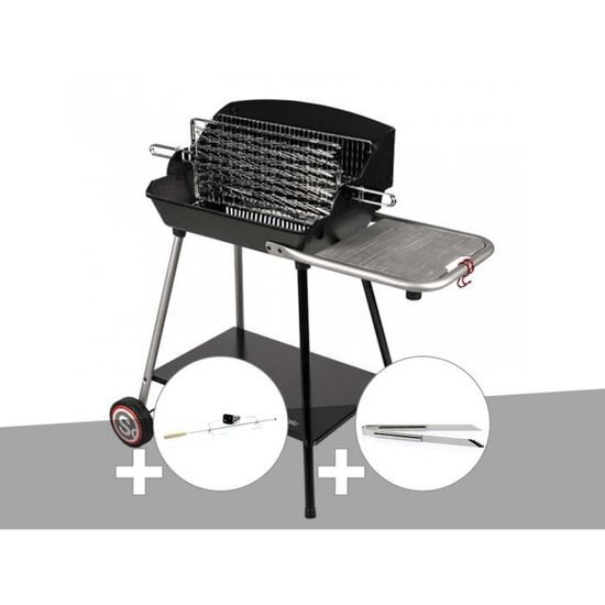 Barbecue vertical SOMAGIC - Raymond - Charbon - 10 personnes - Sur chariot