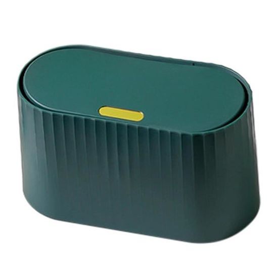 Poubelle De Bureau Avec Couvercle à Pression, Mini Poubelle De Bureau Petite Poubelle De Table En Plastique Pour Salle De Bain Bureaurose 90629534