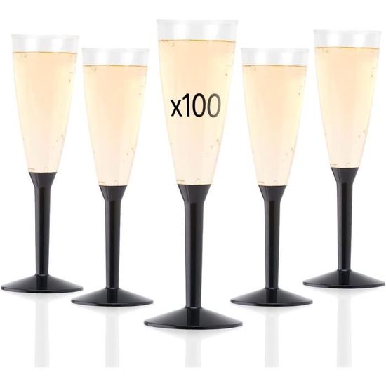 Pack De 12 Flûtes à Champagne En Plastique Tritan Réutilisables - Élégantes Et Incassables - Pour Fêtes, Mariages