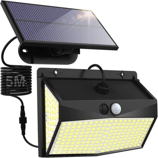 Nipify Lampe Solaire Exterieur Detecteur de Mouvement, 318 LED