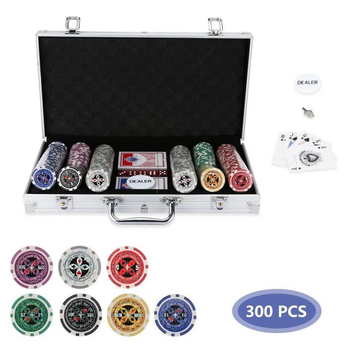 VidaXL Jeu de jetons de poker 300 pcs 4 g, ensemble de jeu de poker